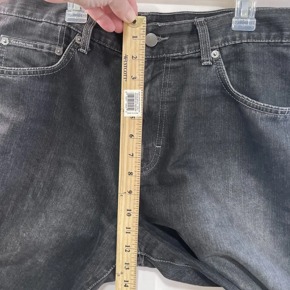CALVIN KLEIN Men’s EASY FIT BLACK JEANS Size 34x32 Baggy Wide Leg